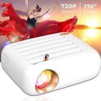 Luxcine Q2 Native 720p with Full HD 1080P Support | 176" Large Screen | Projector for Home Cinema Movie